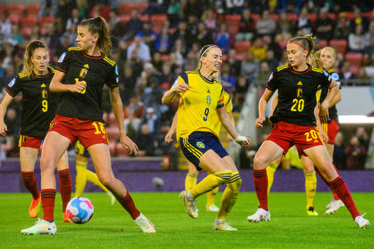 Kosovare Asllani of Sweden in pain