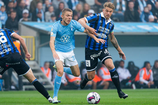 Malmö FFs Patriot Sejdiu och Sirius Marcus Klingenberg