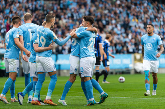 Malmö FFs Jonas Knudsen, Anders Christiansen, Veljko