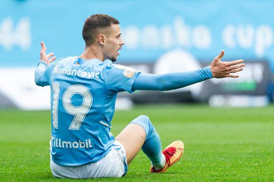 Malmö FFs Veljko Birmancevic reagerar