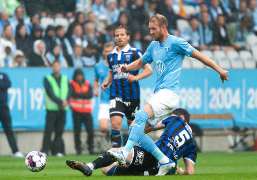Malmö FFs Ola Toivonen och Sirius Jamie Roche