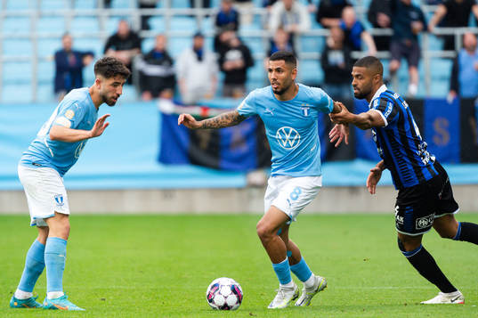 Malmö FFs Moustafa Zeidan och Sergio Pena