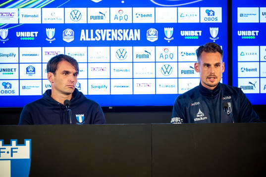 Malmö FFs tränare Milos Milojevic och Sirius tränare