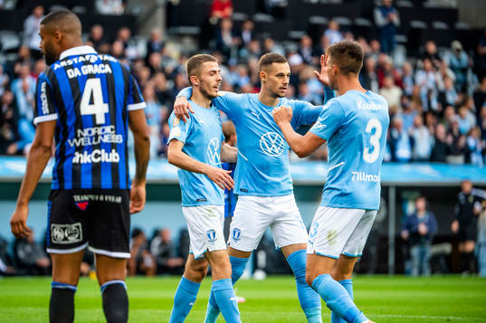 Malmö FFs Patriot Sejdiu, Veljko Birmancevic och Jonas