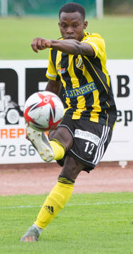 IFK Hässleholms Ahmed Traore i träningsmatchen mellan IFK