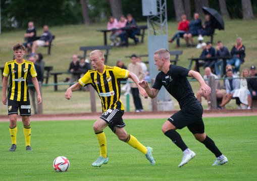 IFK Hässleholms Olle Kjellman Olblad i träningsmatchen