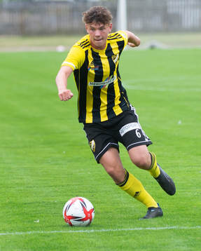 IFK Hässleholms Max Nilsson i träningsmatchen mellan IFK
