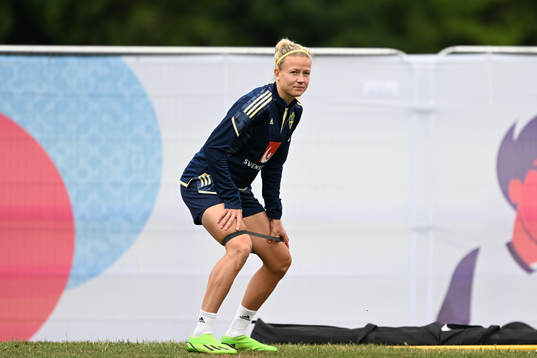 Hanna Glas of the Swedish women's national football team at