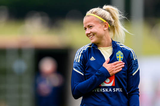 Hanna Glas of the Swedish women's national football team at