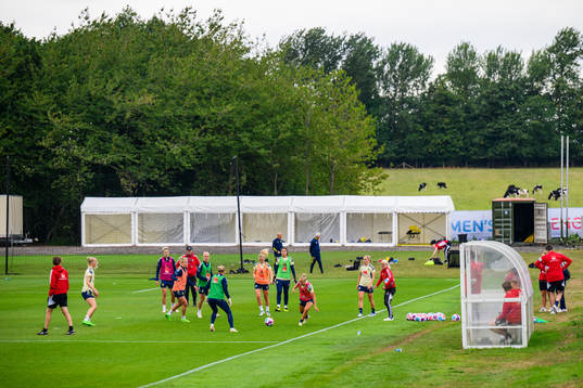 General view of the Swedish women's national football team