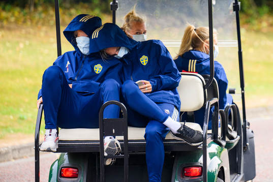 Nathalie Björn, Stina Blackstenius and Filippa Angeldahl