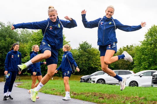 Hanna Glas and Emma Kullberg of the Swedish women's