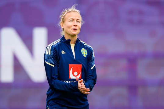 Hanna Glas of the Swedish women's national football team at