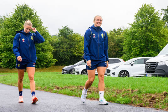 Fridolina Rolfö and Magdalena Eriksson of the Swedish