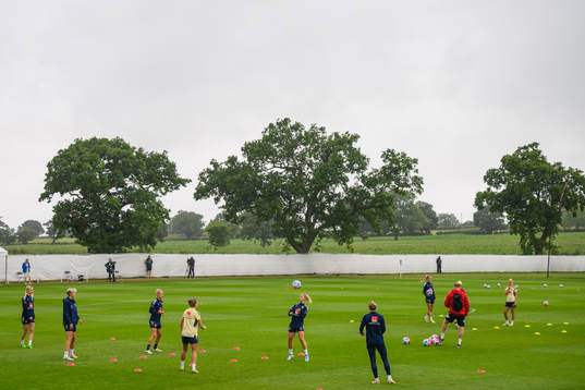 General view of the Swedish women's national football team