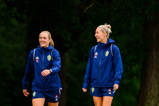 Magdalena Eriksson and Emma Kullberg of the Swedish women's