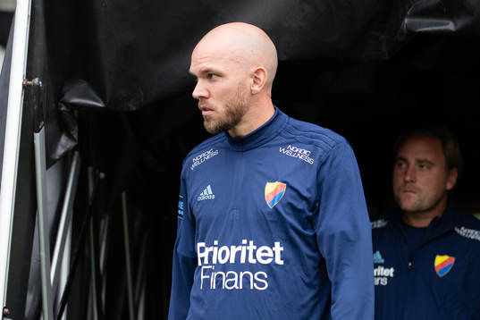 Djurgårdens Marcus Danielson innan fotbollsmatchen i