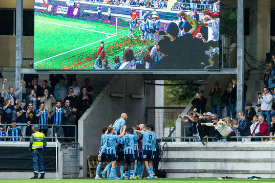 Djurgårdens spelare jublar