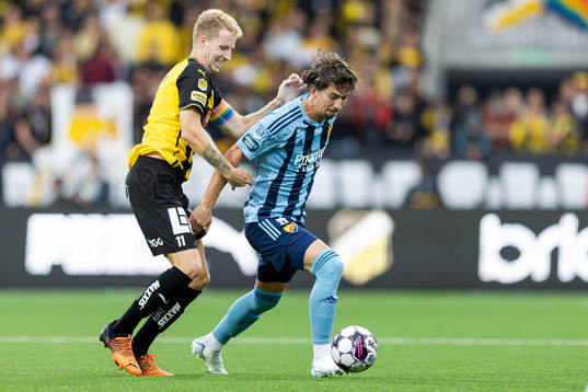 Häckens Samuel Gustafson och Djurgårdens Gustav Wikheim