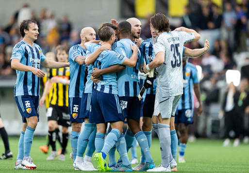 Djurgårdens spelare jublar