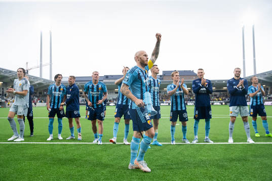 Djurgårdens Magnus Eriksson jublar