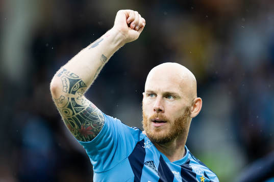 Djurgårdens Magnus Eriksson jublar