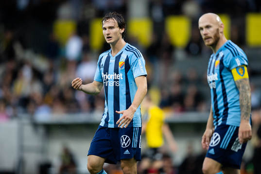 Djurgårdens Hjalmar Ekdal och Magnus Eriksson