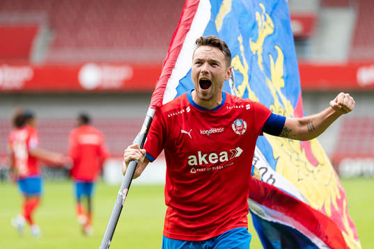 Helsingborgs Viljormur Davidsen jublar