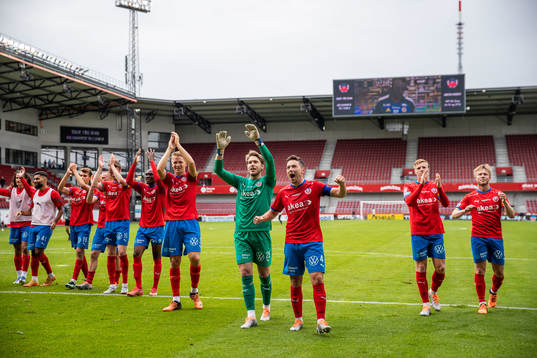 Helsingborgs spelare jublar
