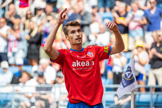 Helsingborgs Rasmus Wiedesheim-Paul jublar