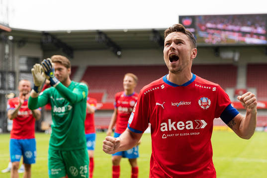 Helsingborgs Viljormur Davidsen jublar