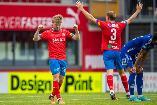 Helsingborgs Andreas Landgren jublar