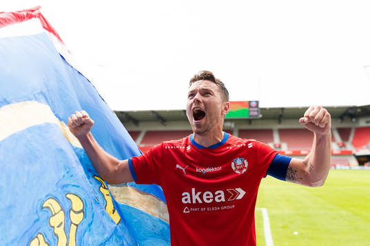 Helsingborgs Viljormur Davidsen jublar