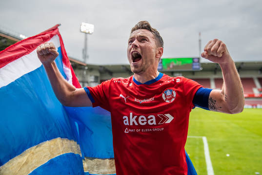 Helsingborgs Viljormur Davidsen jublar