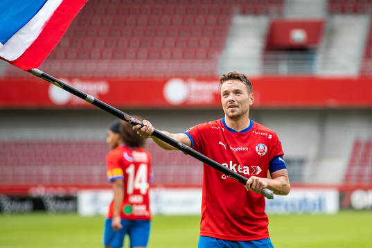 Helsingborgs Viljormur Davidsen jublar
