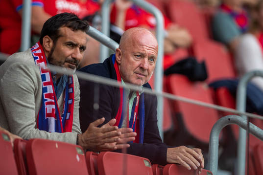 Helsingborgs ordförande Kjell Jakobsson på läktaren