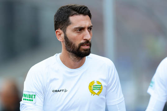 Hammarbys Nahir Besara före fotbollsmatchen i Allsvenskan