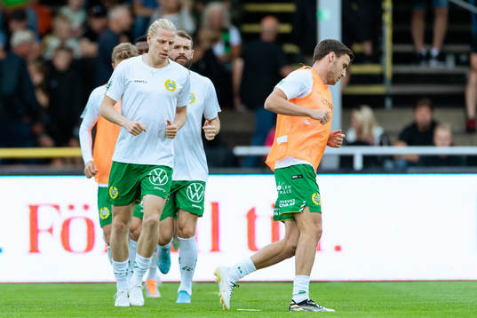 Hammarbys Gustav Ludwigson före fotbollsmatchen i