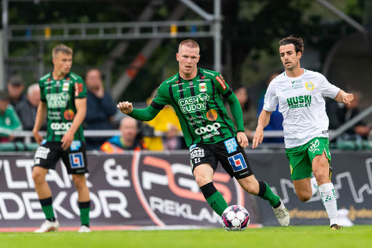 Varbergs Anton Liljenbäck och Hammarbys David Concha