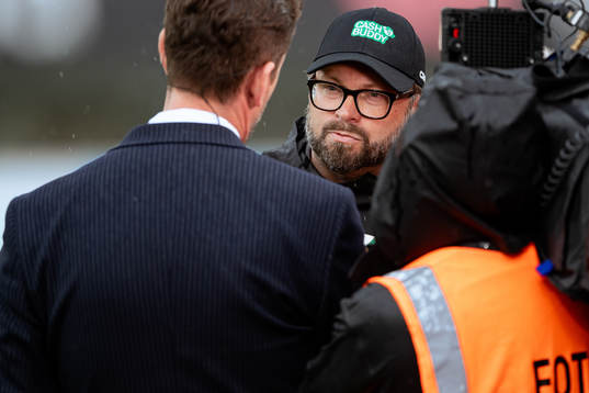 Varbergs tränare Joakim Persson före fotbollsmatchen i