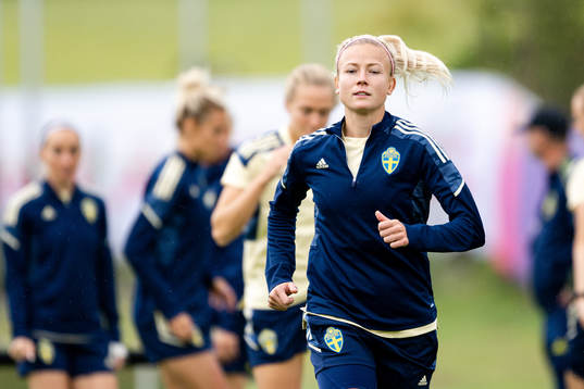 Hanna Glas of the Swedish women's national football team at