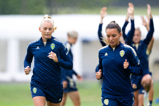 Stina Blackstenius and Johanna Rytting Kaneryd of the