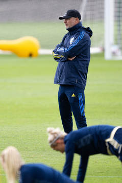 Head coach Peter Gerhardsson of the Swedish women's