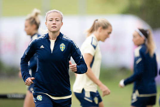 Hanna Glas of the Swedish women's national football team at