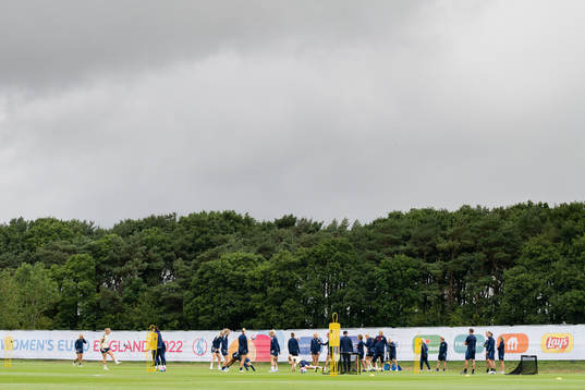 General view of the Swedish women's national football team