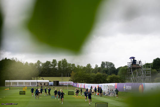 General view of the Swedish women's national football team