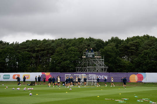 General view of the Swedish women's national football team