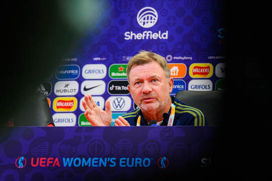 Peter Gerhardsson, head coach of the Swedish women's