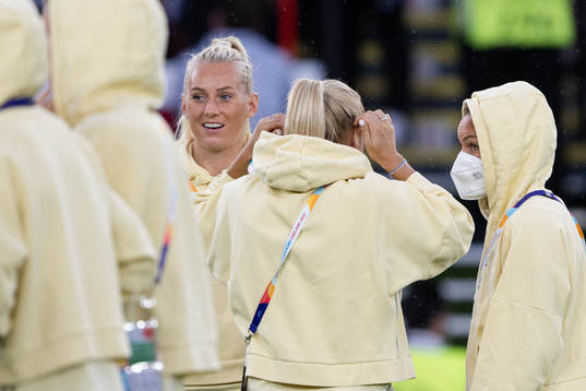 Stina Blackstenius and Johanna Rytting Kaneryd of Sweden