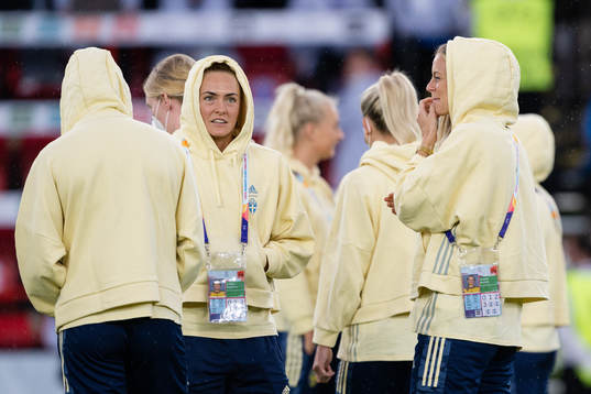 Magdalena Eriksson and Amanda Ilestedt of Sweden
